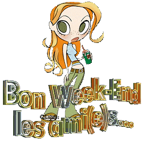 Gif animé bon week-end les ami(e)s